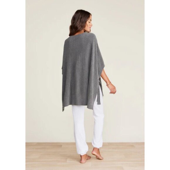 💕BAREFOOT DREAMS💕 Side-Tie Hi-Low Poncho ~ Olive Branch 1X NWOT - Picture 4 of 11